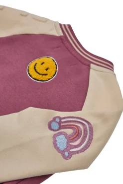 Felpa Panna e Rosa con Cerniera Centrale PITT KIDS 6018