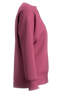 Felpa rosa crop con maniche raglan e stampa gommata Joma Breath Sweatshirt