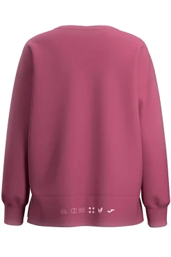 Felpa rosa crop con maniche raglan e stampa gommata Joma Breath Sweatshirt