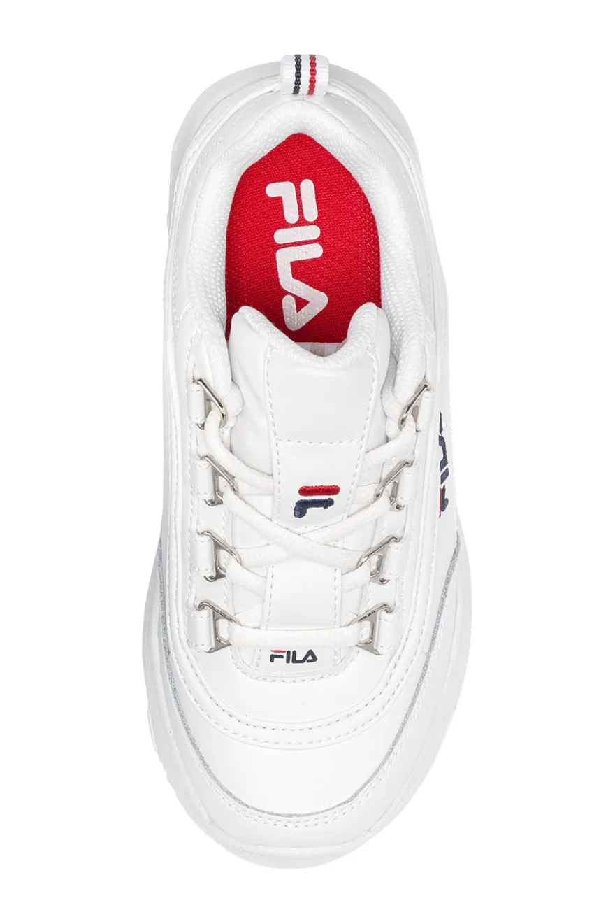 Fila STRADA Teens Chunky Sole White Sneakers