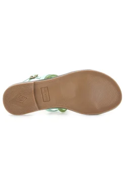 Flache Pushy Wamp Sandalen 1576 Grün