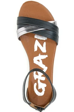Flache Sandalen Grazie 225365 Schwarz
