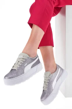 Flatform Karmen Glitz Silver Glitter Sneakers