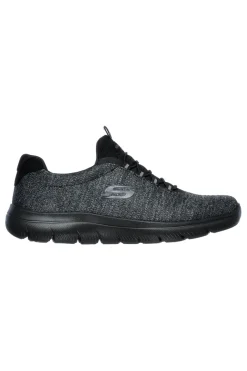 Forton Skechers Memory Foam Summits Schwarze Slip-On-Sneaker