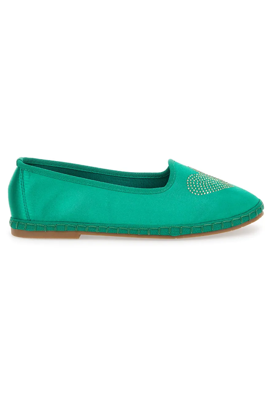 Friulane Verdi con strass Pushy Wamp 210862