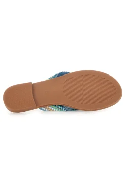 Fun Beach 469 Blaue Flip-Flop-Hausschuhe