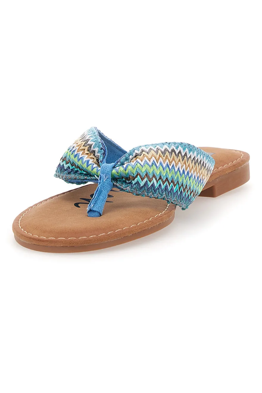 Fun Beach 469 Blaue Flip-Flop-Hausschuhe