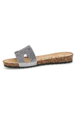 Fun Strand Silber Hausschuhe mit Glitter 18103