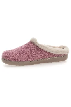 Gaia Mania GG549 Rosa Hausschuhe aus Stoff mit Teddy-Effekt und Fellfutter