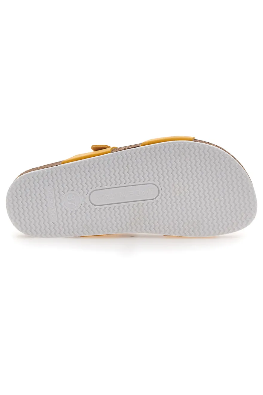 Gelbe Hausschuhe mit Schnallen Pittarello Eco 335006