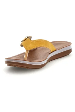 Gelber Flip-Flop mit Schmucksteinbesatz Inblu 19 ZO