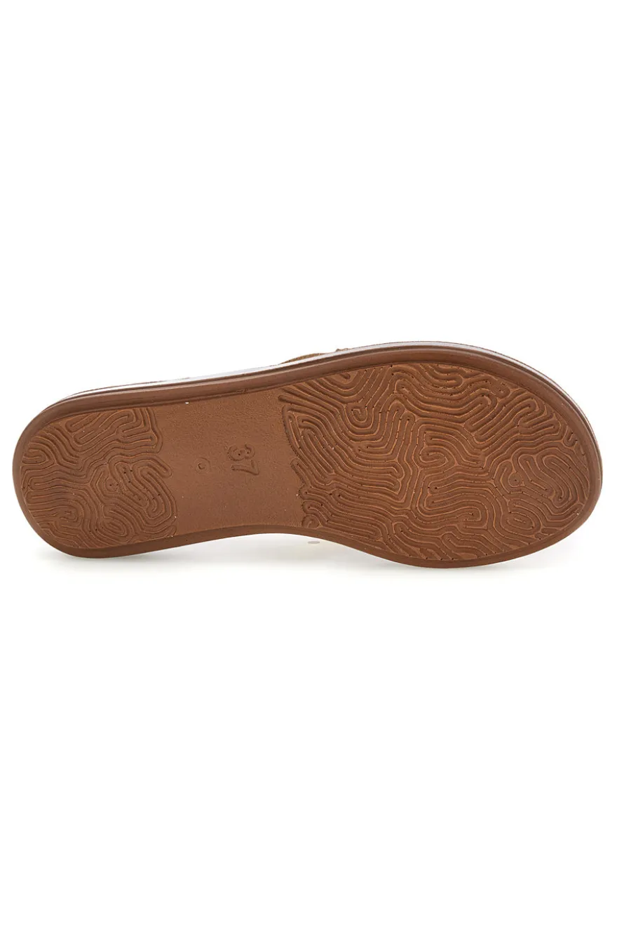 Gelber Flip-Flop mit Schmucksteinbesatz Inblu 19 ZO