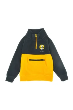 Gelbes und schwarzes Fleece-Sweatshirt PITT KIDS 6027