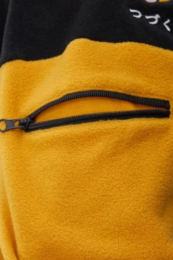 Gelbes und schwarzes Fleece-Sweatshirt PITT KIDS 6027