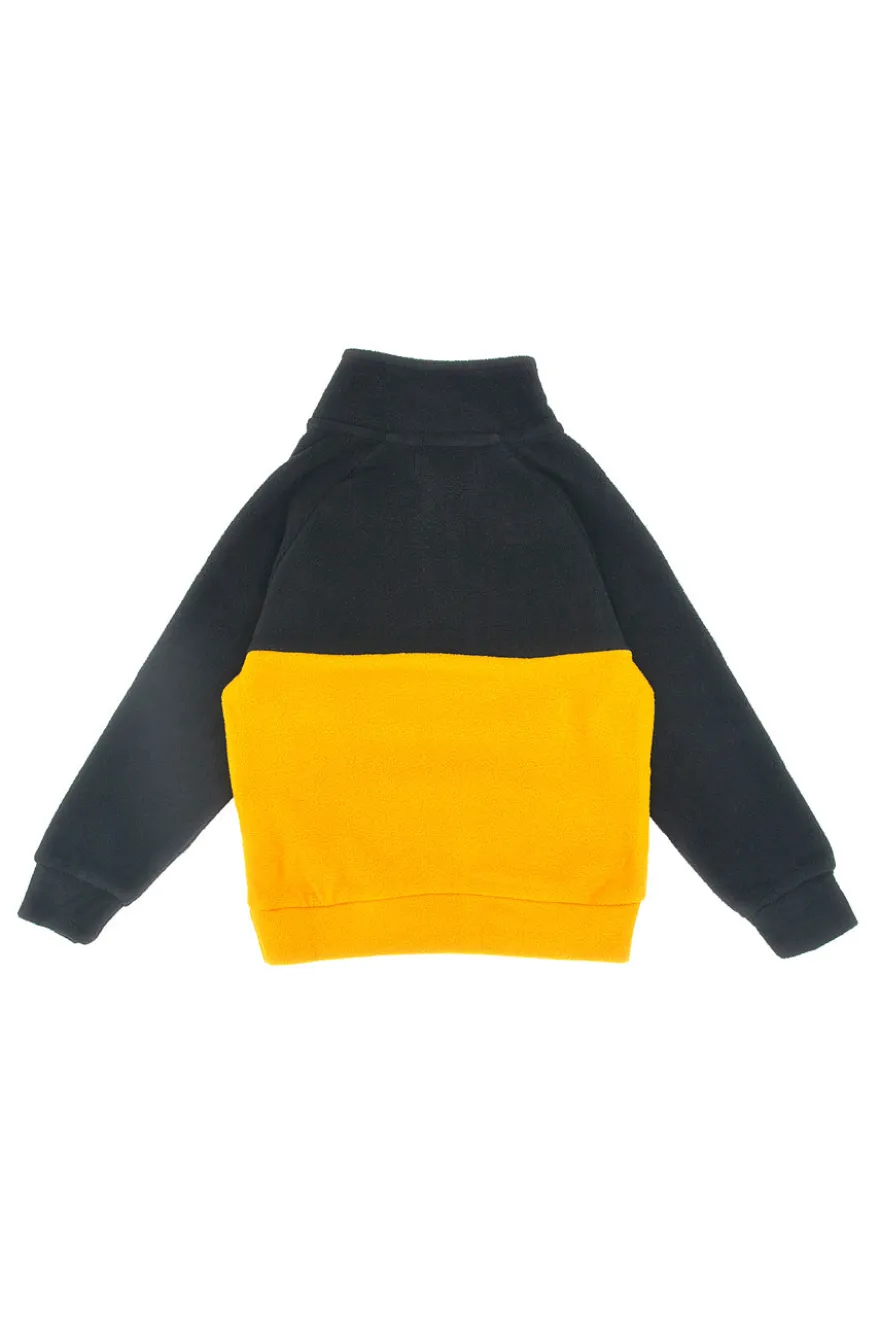 Gelbes und schwarzes Fleece-Sweatshirt PITT KIDS 6027