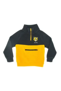 Gelbes und schwarzes Fleece-Sweatshirt PITT KIDS 6027