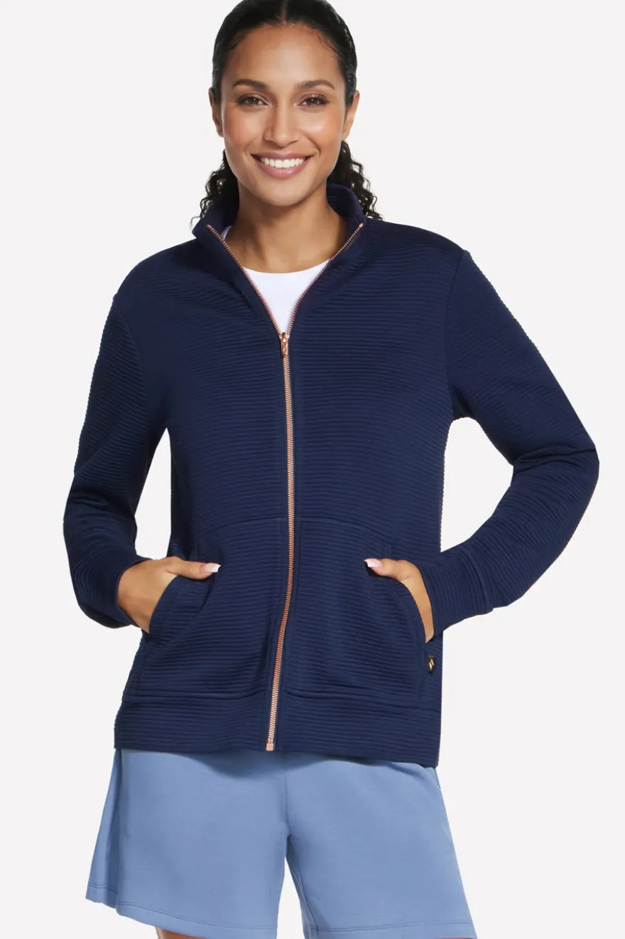 Giacca blu con zip Skechers GO WALK Everywhere Jacket