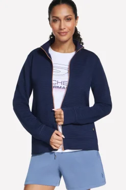 Giacca blu con zip Skechers GO WALK Everywhere Jacket