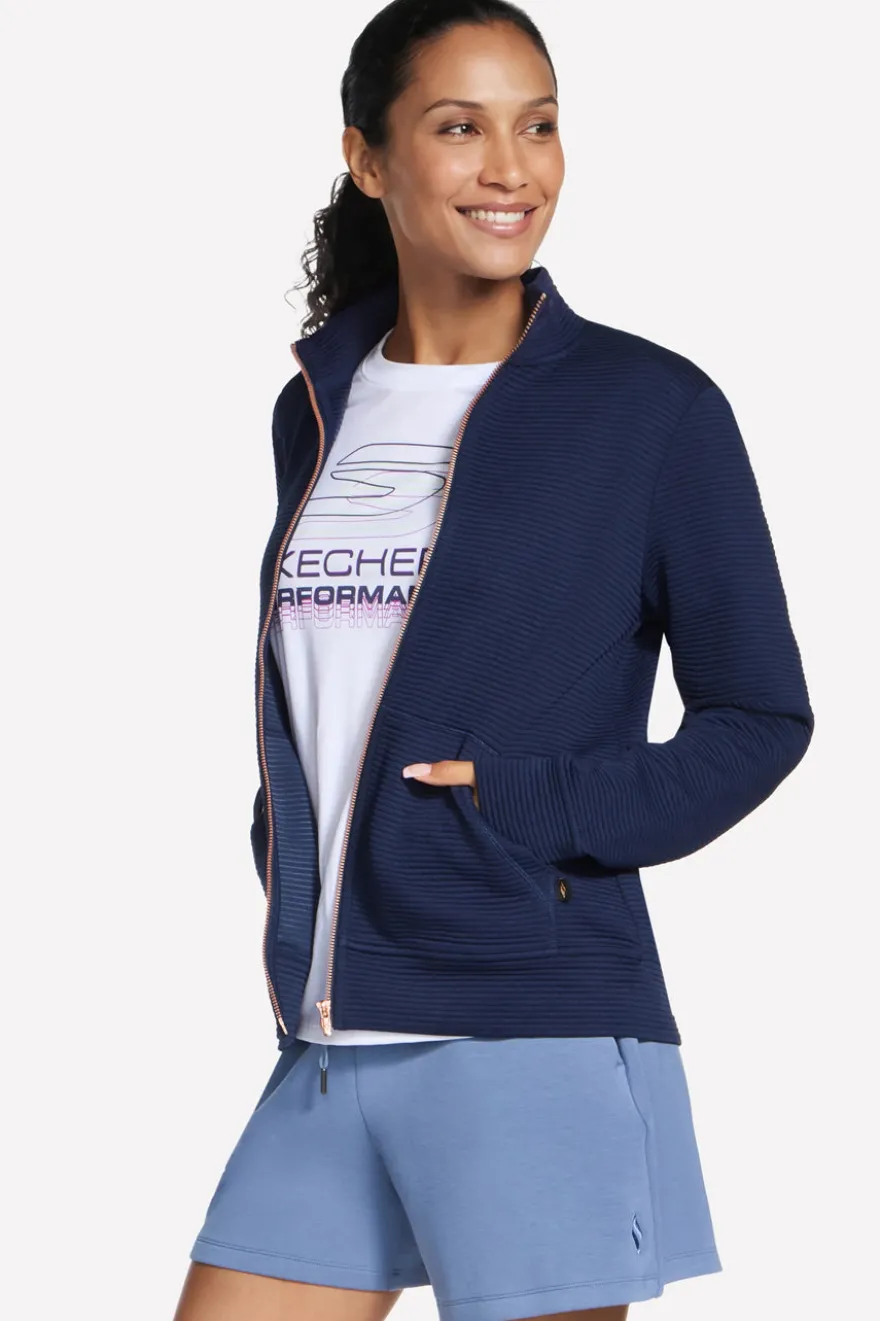 Giacca blu con zip Skechers GO WALK Everywhere Jacket