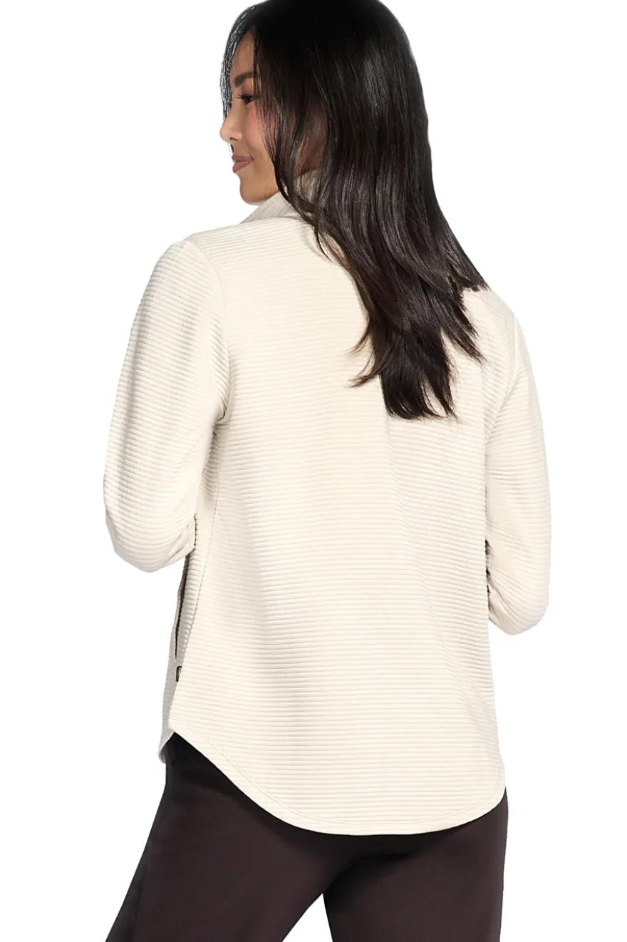 Giacca panna con zip in tessuto riciclato Skechers JA78