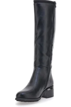 GIAN MARCO VENTURI SV0183 Hohe schwarze Stiefel