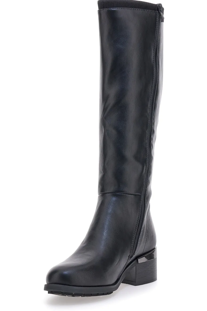 GIAN MARCO VENTURI SV0183 Hohe schwarze Stiefel