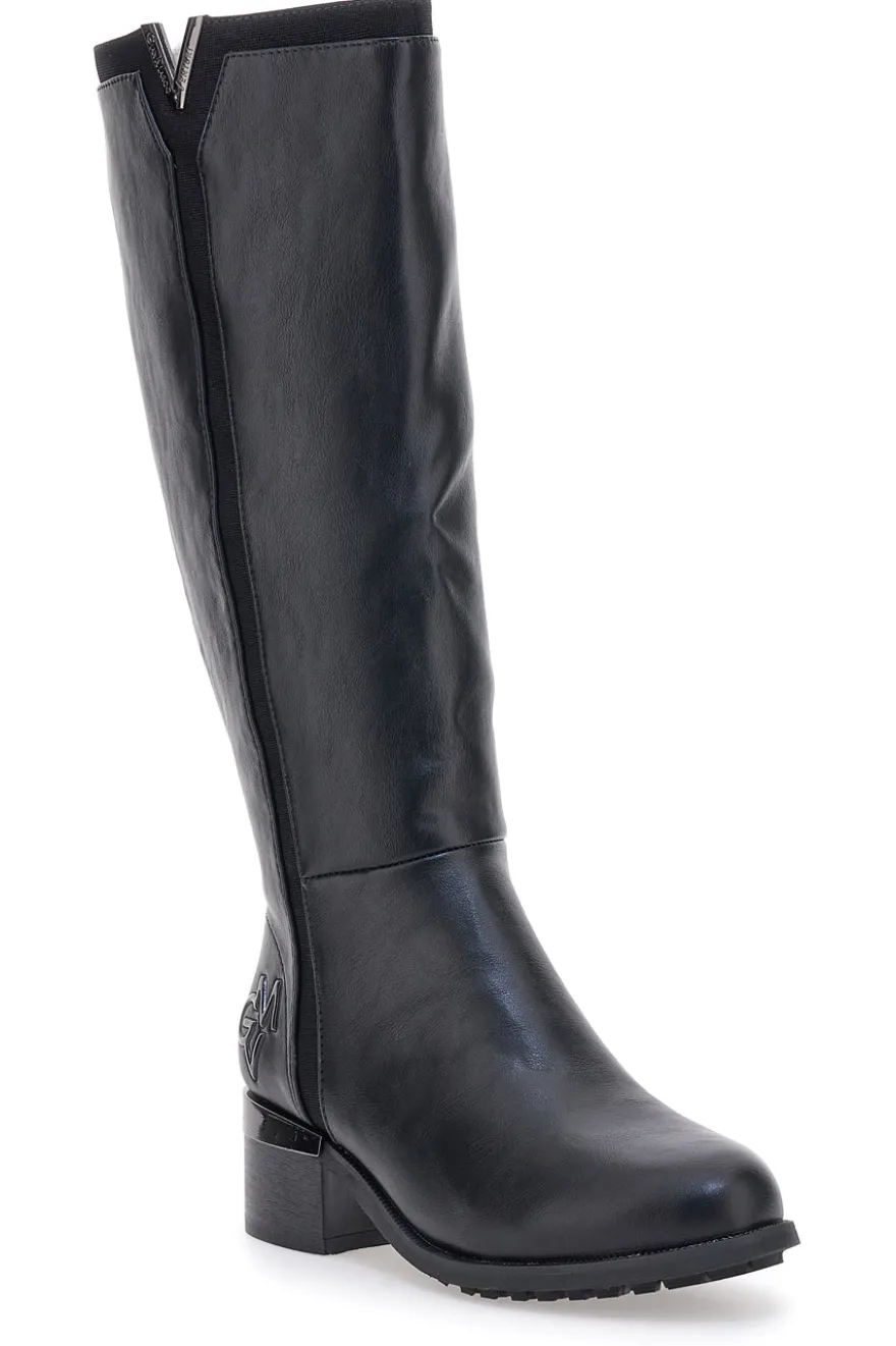 GIAN MARCO VENTURI SV0183 Hohe schwarze Stiefel