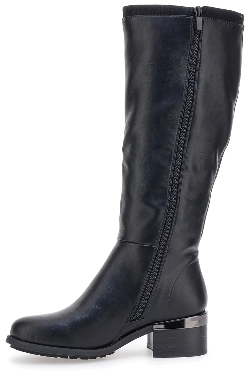 GIAN MARCO VENTURI SV0183 Hohe schwarze Stiefel