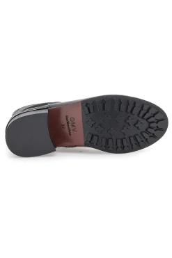 Gianmarco Venturi TR0305 schwarze Stiefeletten mit mittlerem Absatz und Steppdetail