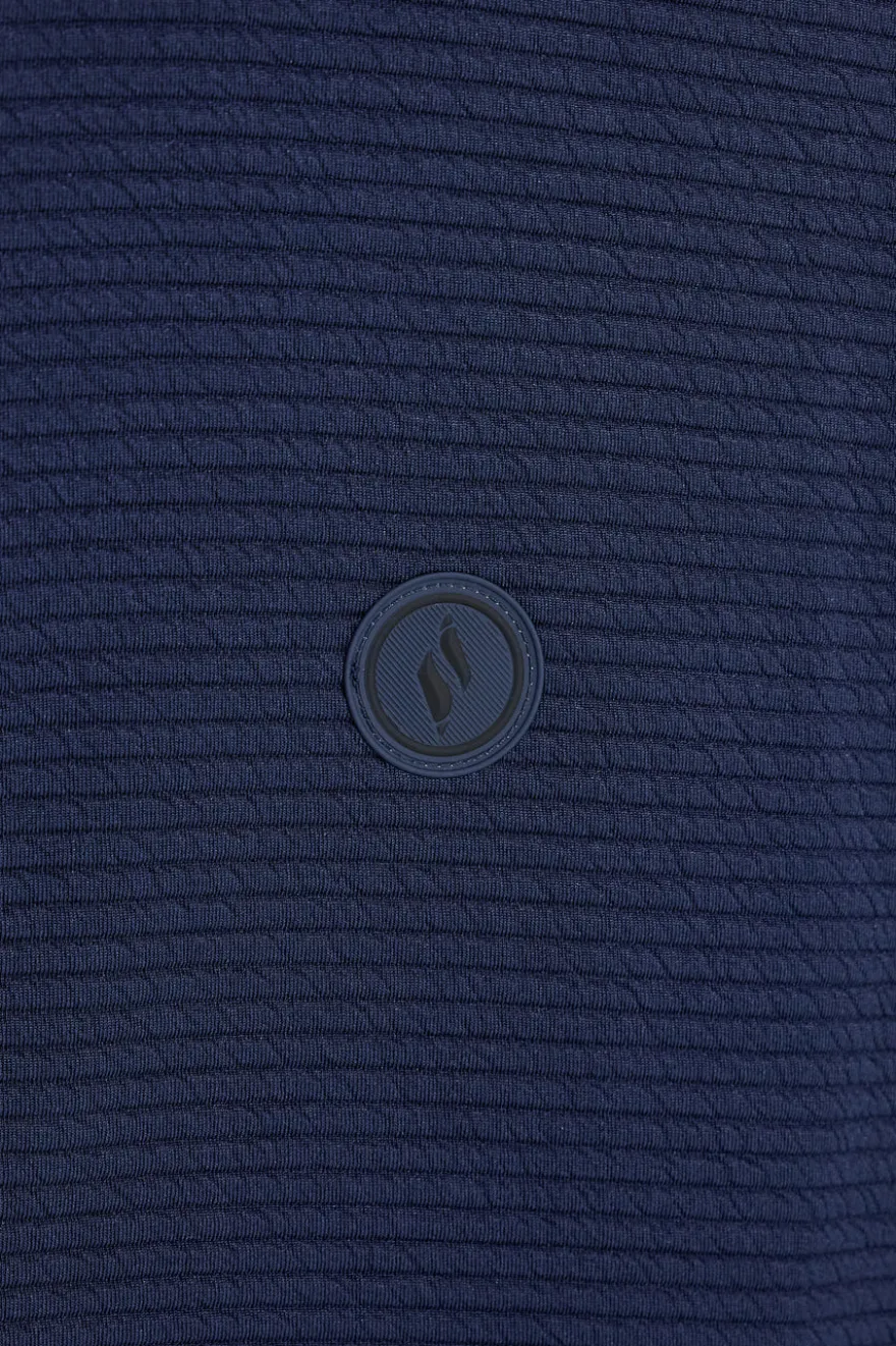 Gilet Blu con Zip e Collo Alto Skechers JA249
