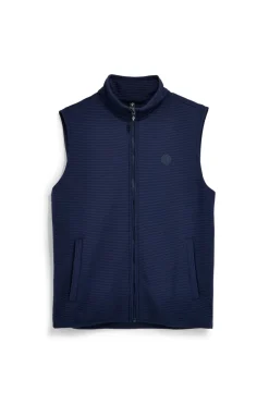 Gilet Blu con Zip e Collo Alto Skechers JA249
