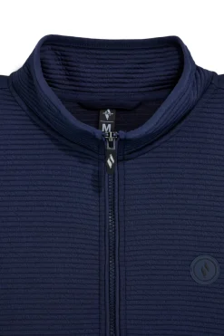 Gilet Blu con Zip e Collo Alto Skechers JA249