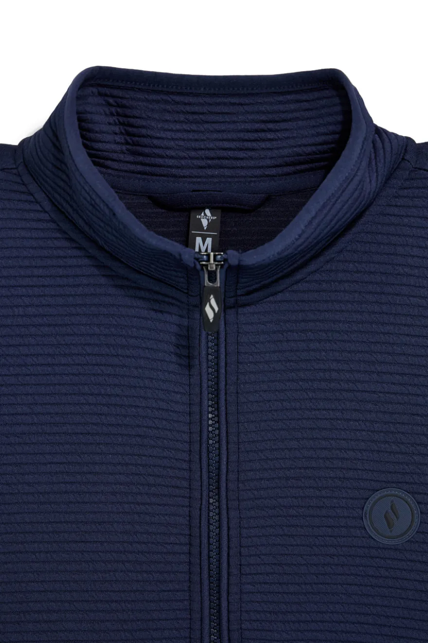 Gilet Blu con Zip e Collo Alto Skechers JA249