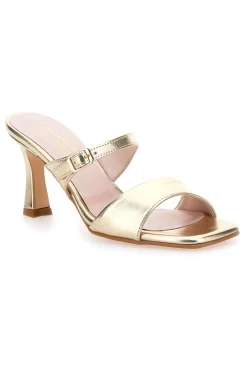 Goldene Mules-Sandalen mit Pittarello-Glam-Absatz 3631
