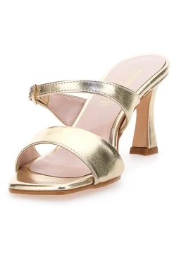 Goldene Mules-Sandalen mit Pittarello-Glam-Absatz 3631