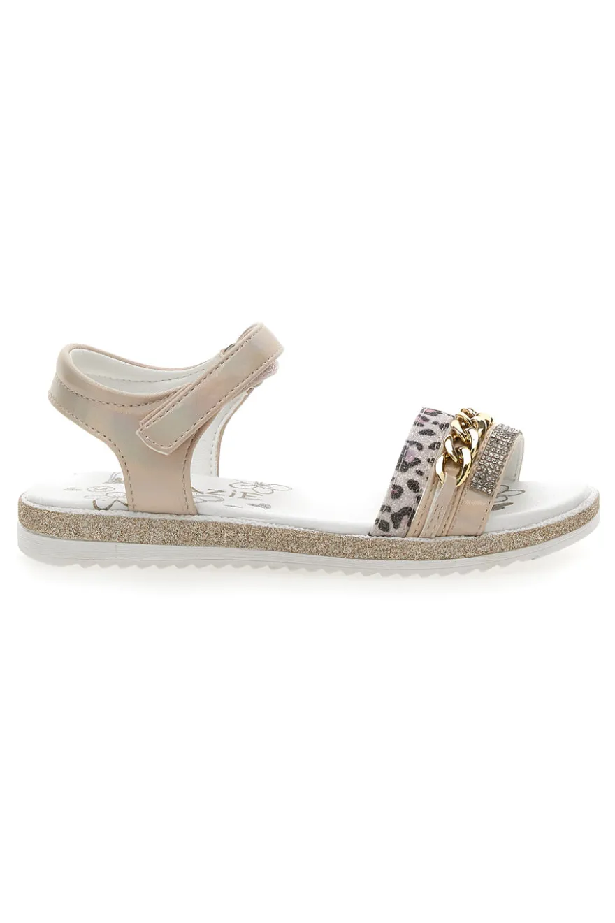 Goldene Sandalen mit Riemen Grazie Girl 14320