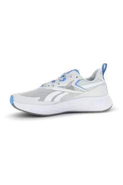 Graue Laufschuhe aus atmungsaktivem Stoff mit hellblauen Details Reebok Verse