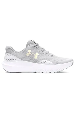 Graue Mesh-Turnschuhe für Damen Under Armour GGS Surge 4