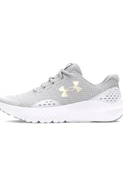 Graue Mesh-Turnschuhe für Damen Under Armour GGS Surge 4
