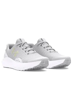 Graue Mesh-Turnschuhe für Damen Under Armour GGS Surge 4