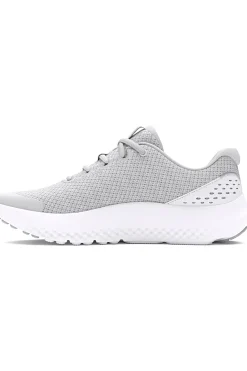 Graue Mesh-Turnschuhe für Damen Under Armour GGS Surge 4