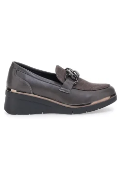 Graue Slipper mit Prima Riga-Plattform 2Y32225