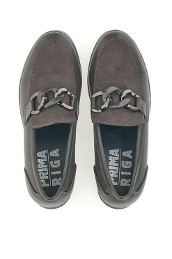 Graue Slipper mit Prima Riga-Plattform 2Y32225