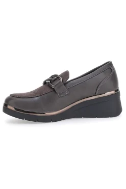 Graue Slipper mit Prima Riga-Plattform 2Y32225