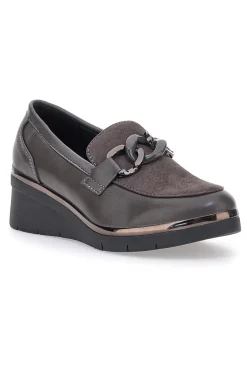Graue Slipper mit Prima Riga-Plattform 2Y32225