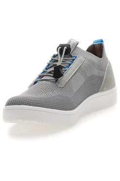 Graue Sneakers mit Mesh-Obermaterial und elastischen Schnürsenkeln MARES MRS23307F
