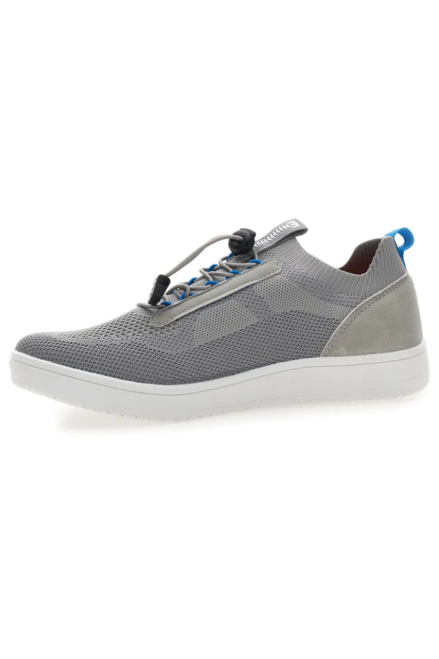 Graue Sneakers mit Mesh-Obermaterial und elastischen Schnürsenkeln MARES MRS23307F