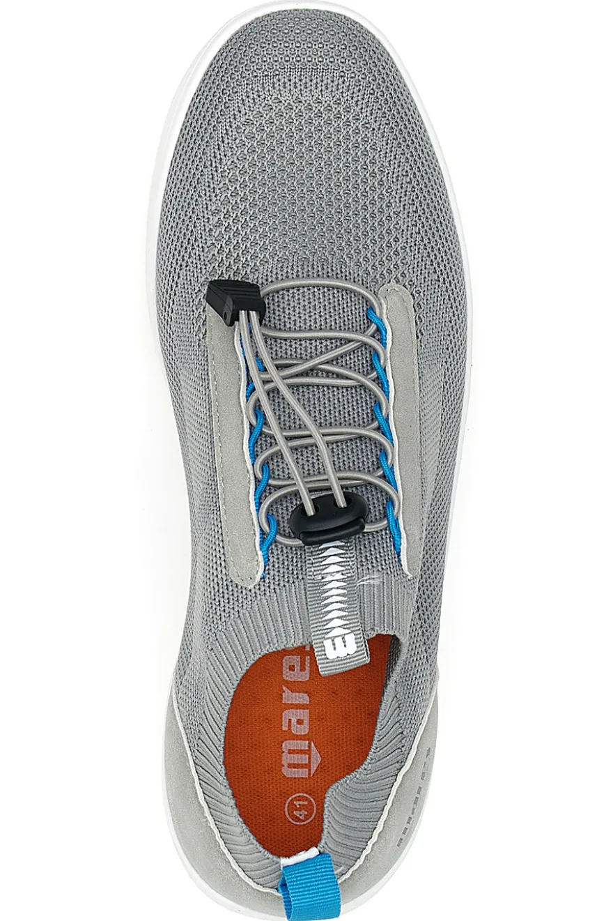 Graue Sneakers mit Mesh-Obermaterial und elastischen Schnürsenkeln MARES MRS23307F
