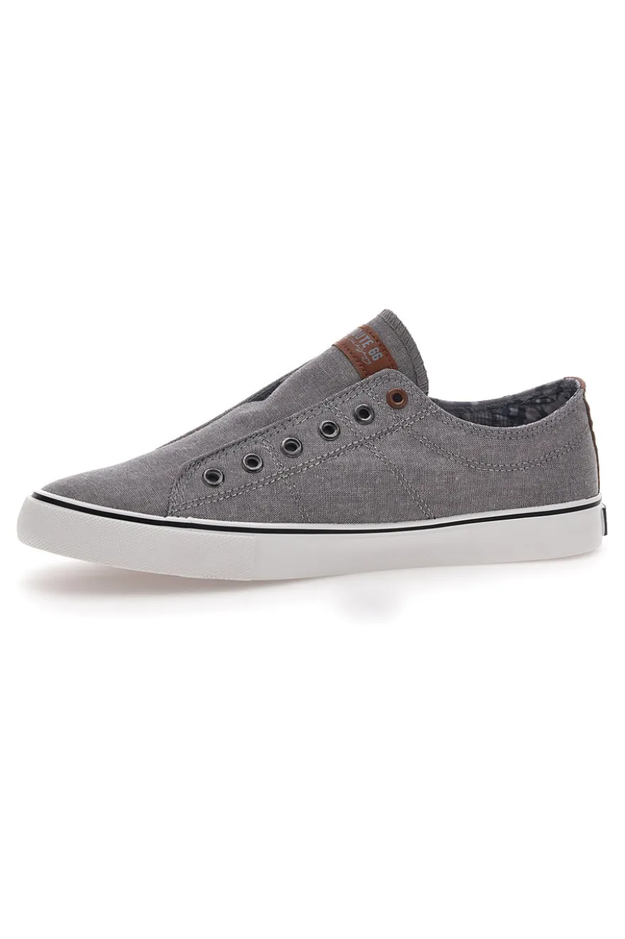 Graue Sneakers ohne Schnürsenkel Route 66 01007