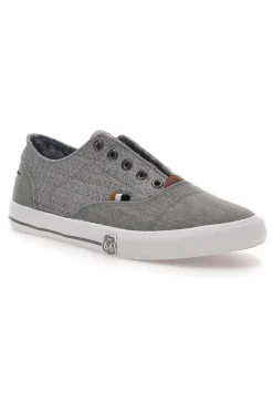 Graue Sneakers ohne Schnürsenkel Route 66 01819